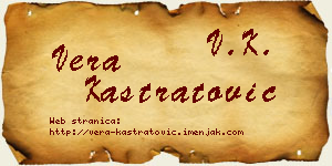 Vera Kastratović vizit kartica